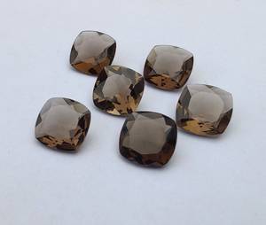 Calidad de exportación Premium 100% Cuarzo ahumado natural Forma de cojín Corte facetado Calibrado Piedras preciosas genuinas sueltas a precio mayorista - Product Image 6