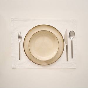 9 Piece 100% Cotton White <b>Placemat</b> Set with Floral Pattern Decorative Table Mat 35x45cm Durable Elegant Dining Table Accessories - Product Image 2