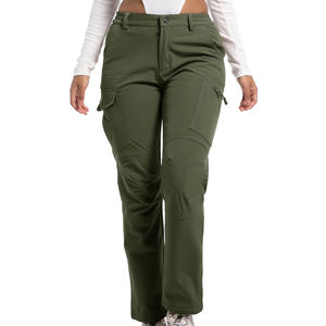 กางเกงซอฟท์เชลล์ใส่สบายสำหรับผู้หญิงกางเกงผ้าขนแกะซับในกันน้ำวัสดุที่ดีที่สุด - Product Image 1