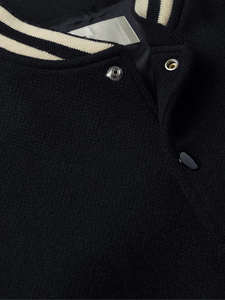 Veste universitaire de qualité supérieure pour homme, col montant, bouton unique, logo personnalisé, vêtements d'hiver pour homme, veste respirante - Product Image 3