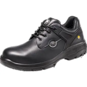 Venda quente Industrial Proteção Respirável Trabalho Bota Couro Genuíno Sapatos De Segurança Toe Aço Para Homens