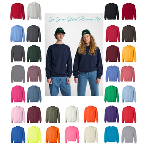 Pull en molleton lourd sweat uni surdimensionné solide col rond fournisseur en gros couleur unie hommes et femmes pulls coupe ample - Product Image 4