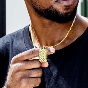 Colgante de plata esterlina 925 chapado en oro de 18 quilates, colgante de letra inicial de Hiphop Iced, colgantes y dijes de moissanita para hombres y mujeres - Product Image 1