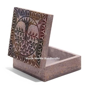 Design classique moderne supérieur Meilleur article fait à la main en Inde Boîte à découper en stéatite avec plusieurs formes utilisées pour l'article de cadeau de bijoux - Product Image 6