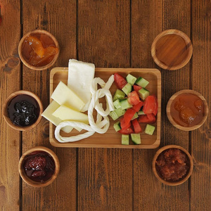 Bols à sauce et à confiture jetables en bambou écologiques de haute qualité 6cmx3cm - Product Image 4