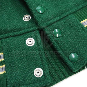 Men Varsity <b>Jacket</b> <b>Leather</b> Sleeves <b>Retro</b> Baseball Style Outerwear for College Sports and Casual Outfits - Product Image 5