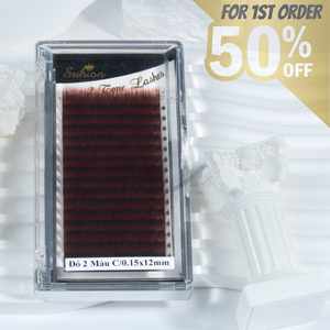50% de réduction en gros 0.03 0.05 0.07 0.10 plateau d'extensions de cils en cachemire de marque privée noir foncé mat plateau de cils à volume individuel - Product Image 3
