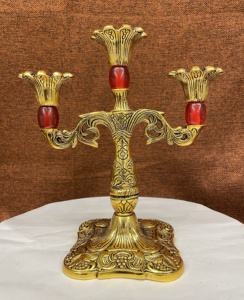 Portavelas de luz de té, candelabro de plata antigua para decoración de boda, candelabro de metal animal, decoración antigua - Product Image 3