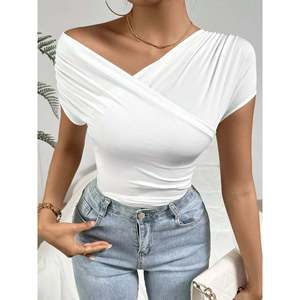 Women's Cross-Wrap Slim Fit Knit Tops - Product Image 6
