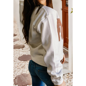 Sudaderas Blancas Personalizadas al por Mayor, Cuello Redondo, Manga Larga, Tejidas, Unisex para Mujer, Estilo Casual, Invierno - Product Image 5