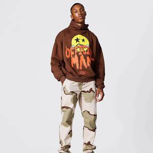 Sudadera con Capucha Personalizada con Estampado DTG, 380 g/m², Algodón/Poliéster Grueso, Estilo Holgado, Transpirable, para Invierno, con Lavado Ácido Vintage - Product Image 3