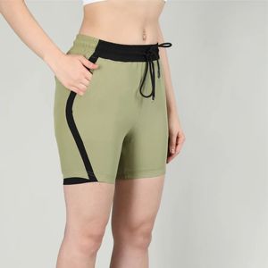 Pantalones cortos de carga de moda para mujer con bolsillos | Pantalones cortos casuales de cintura alta elásticos y transpirables | Perfecto para verano, Viajes - Product Image 4