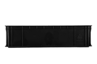 Boîte de circulation conductrice antistatique ESD SANWEI 645*440*165mm en PP noir, capacité 30KG, conteneur de stockage de protection
