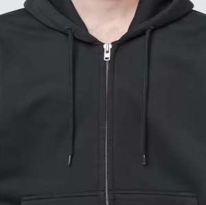 เสื้อฮู้ดพิมพ์ลายตัวอักษรแบบรูดซิปมีฮู้ดผ้าฟลีซผ้าฝ้ายเทอร์รี่ - Product Image 2