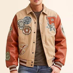 Chaquetas Varsity de Piel de Oveja de Alta Calidad Anti-UV para Hombre y Mujer, Nuevo Estilo con Cuello Alto, Todas las Tallas y Colores, Lana de Baja Densidad - Product Image 1