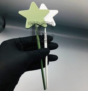 Espejos de extensión de pestañas de acero inoxidable sostenible Top Deal Color blanco y verde Hermoso espejo de pestañas a la venta Embalaje personalizado - Product Image 1