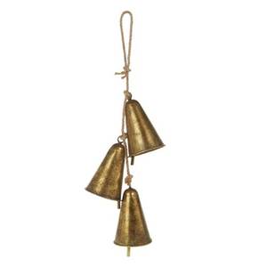 Set of 3 Vintage Style Metal Cow <b>Bells</b> Antique Gold Color Rustic Theme Hanging <b>Bells</b> Lucky Cow <b>Bell</b> Handicrafts - Product Image 3