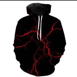Sudadera con capucha impresa en 3D de moda Lightning manga larga hombres sudadera de moda - Product Image 2