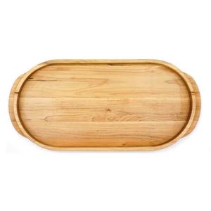 Plateau décoratif de forme ovale Offre Spéciale plateau de service en bois d'acacia pour le plateau en bois de dessert de nourriture de l'exportateur indien - Product Image 1