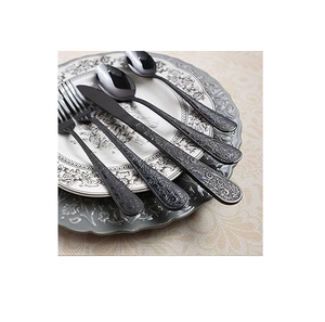 Reusable Mirrored Steel Dessert Spoon Set Luxury Dinnerware Dessert Spoon 5 Pieces Best Price - Product Image 1