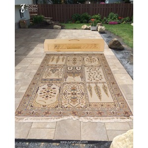 Alfombra de Oración Zynah Moderna de Diseño, de Seda Pura de Alta Calidad, Cuadrada, Hecha a Mano, con Diseño Floral, Lavable, Antideslizante, para el Hogar, para Campamento Islámico - Product Image 6