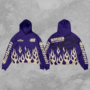 Sweat à capuche tendance pour hommes de haute qualité personnalisable en gros pull long surdimensionné avec motif sérigraphie pour l'automne - Product Image 4