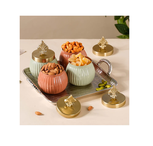 Récipient à fruits secs en métal de bonne qualité de couleur foncée à utiliser pour la décoration de table et la décoration intérieure au meilleur prix - Product Image 1