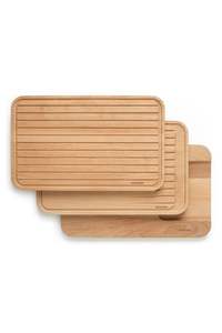 Ensemble de planches à découper en bois d'acacia véritable, écologiques, style moderne, taille personnalisée, résistantes au lave-vaisselle, résistantes à l'eau, avec poignée - Product Image 6