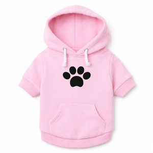 Personalised Pink Patch <b>Dog</b> <b>Hoodie</b> Cozy Cotton Blend Puppy Sweatshirt with Custom Initial Design - Product Image 4
