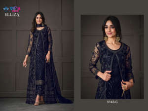 Costume Anarkali traditionnel pour femmes de style pakistanais en tissu lourd en filet, dernière mode, idéal pour les événements Mehndi et Sangeet - Product Image 2