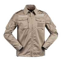 Ensemble uniforme tactique pour homme Flex Fit Enterprises – Veste et pantalon de travail en polyester kaki toutes saisons – Tenue de garde avec détection de métal