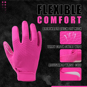 Guantes de fútbol americano de diseño personalizado de alta calidad cómodo cuero neopreno Spandex transpirable logotipo impreso al por mayor - Product Image 3