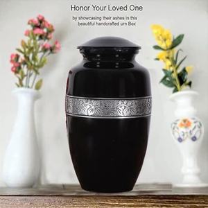 โกศเผาศพสำหรับขี้เถ้ามนุษย์ผู้ใหญ่เพศชายสำหรับผู้หญิงโกศอลูมิเนียมสลักลายสำหรับขี้เถ้ามนุษย์ - Product Image 4