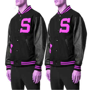 High Street Men's <b>Jackets</b> Best Price Wholesale Custom Quality Breathable Street Wear Plain Leather Sleeve Long Thin Pakistan - Product Image 5