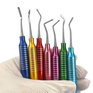 Juego de 7 piezas de odontología, instrumento de relleno de resina compuesta colorida, espátula de mango grueso para cirugía de restauración Dental - Product Image 6