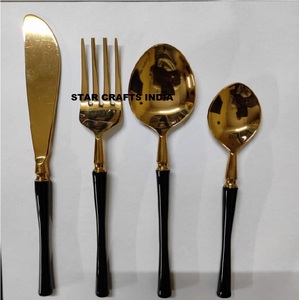 Logotipo personalizado de alta calidad de fábrica con aspecto de mango moderno de diseño juego de cubiertos de plata moderno de acero inoxidable de alta calidad - Product Image 5