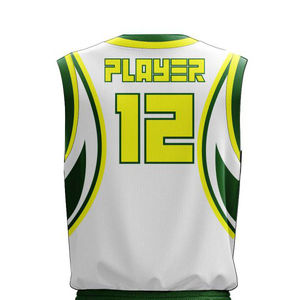 Ensemble d'uniformes de basket-ball d'été sur mesure 100% polyester respirant évacuant l'humidité grande taille en gros - Product Image 6