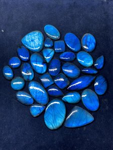 อัญมณีลาบราดอไรต์สีน้ำเงินหินลาบราดอไรต์ธรรมชาติทำด้วยมือและขัดเงาด้วยมือ - Product Image 6