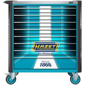 Chariot à outils manuel Hazet Assistant à 8 tiroirs avec un ensemble d'outils de qualité supérieure de 425 pièces, emballé dans un coffret rigide - Product Image 2