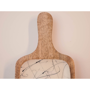 Plato y bandeja de postre, vajilla más vendida hecha a mano de calidad superior, plato de postre de comida de madera maciza de La India - Product Image 3