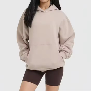 Fabricant OEM Vente en gros Sweat-shirt à manches longues en coton avec poches Vêtements de sport amples pour femmes Sweat-shirt à capuche - Product Image 5