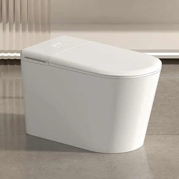 Modern Intelligent Toilet Elektronisch Automatisch Keramisch Toiletvloer Gemonteerd Slank Zelfreinigend Slim Toilet Voor Badkamer
