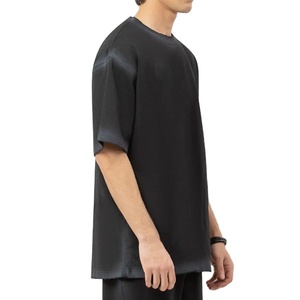 เสื้อยืดคอตตอนผ้าคอตตอนผ้าคอตตอนสีเรียบใหม่ระบายอากาศได้เปิดไหล่ - Product Image 5