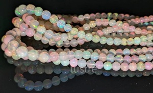 100% perles d'opale éthiopiennes naturelles de qualité de feu Welo perles lisses de 16 pouces de long pour les bijoux de noël cadeau perles d'opale éthiopienne - Product Image 4