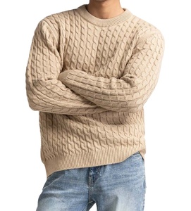 Suéter Cárdigan de Mezcla de Lana Acrílica y Suéteres de Algodón con Diseño Calado, Tejido Cálido de Moda para Invierno - Product Image 2