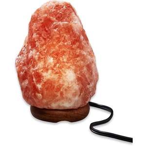 Himalayan Salt <b>Lamp</b> Natural shaped Carving, Love Inspired Adjustable <b>Dimmer</b> & Wooden Base Natural Home Decor Craft - Product Image 3