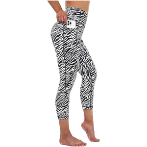 Leggings de sport respirants et à séchage rapide pour femmes, taille haute, longueur intégrale, en spandex/polyester, avec logo personnalisé, grandes tailles - Product Image 1