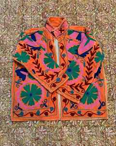 Abrigo Corto Reversible de Invierno con Estampado de Pájaros al por Mayor, Chaqueta de Terciopelo de Algodón Transpirable para Mujer, Ropa Casual para Fiestas sin Cierre - Product Image 2