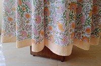Nappe rectangulaire 100 % coton faite à la main, motif uni multicolore, moderne et personnalisable pour la maison, les mariages, les fêtes et l'extérieur
