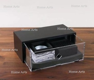 Bakhoor เตาเผาไม้และอะคริลิค,เตาเผาทรงสี่เหลี่ยมดีไซน์ล่าสุดพร้อมกล่องอะคริลิค - Product Image 2